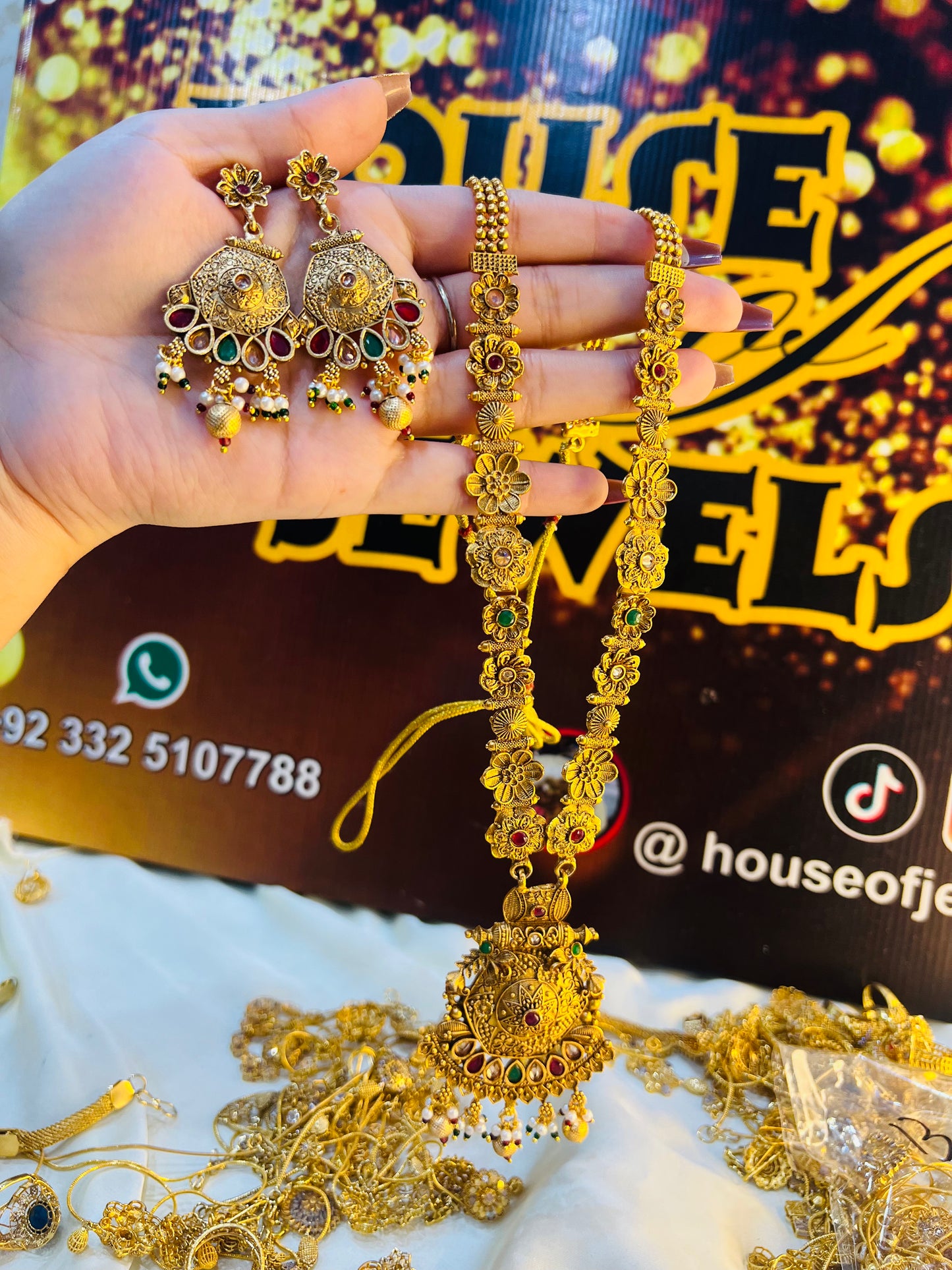 Rajwari Long Mala Set RWM0002