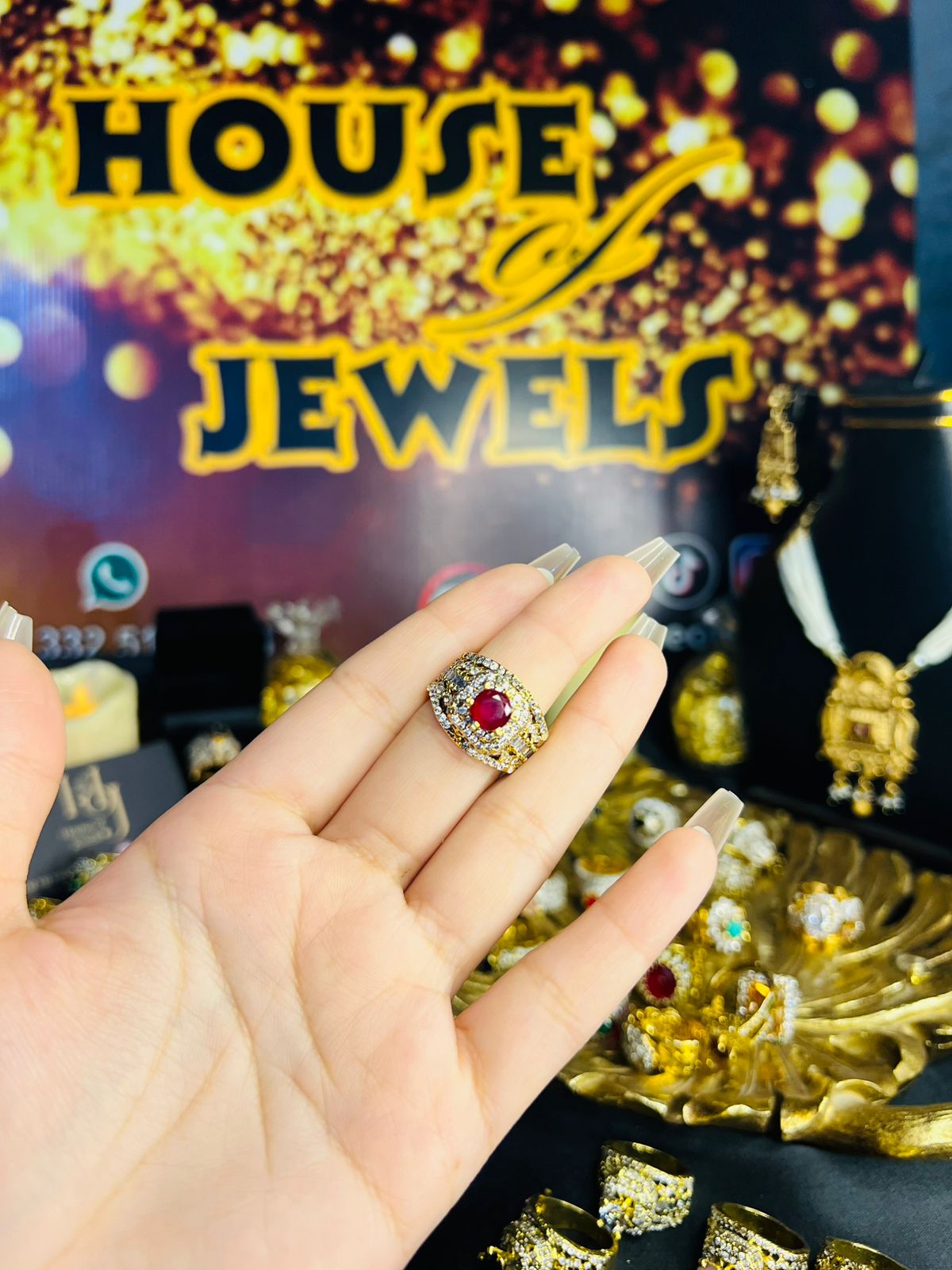 GP Adjustable Stone Ring GP003