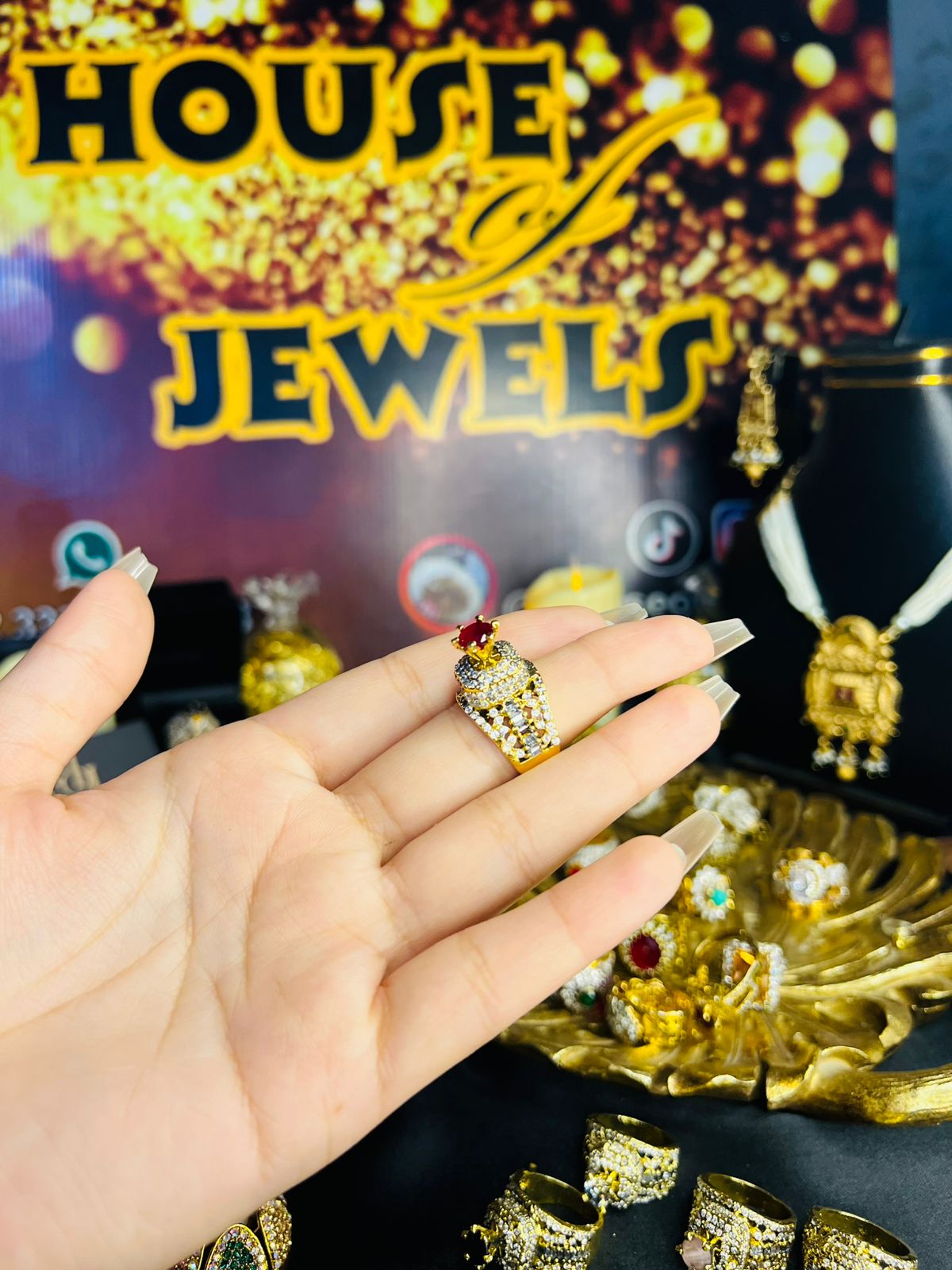 GP Adjustable Stone Ring GP003