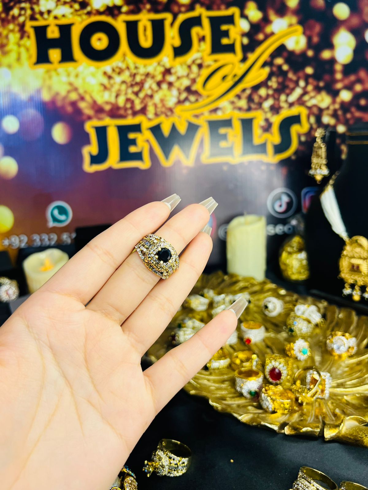 GP Adjustable Stone Ring GP004