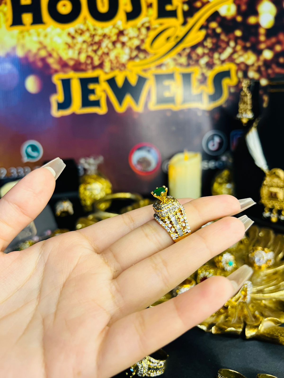 GP Adjustable Stone Ring GP005