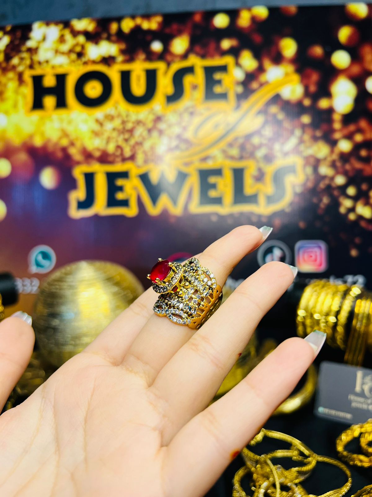 GP Adjustable Stone Ring GP001