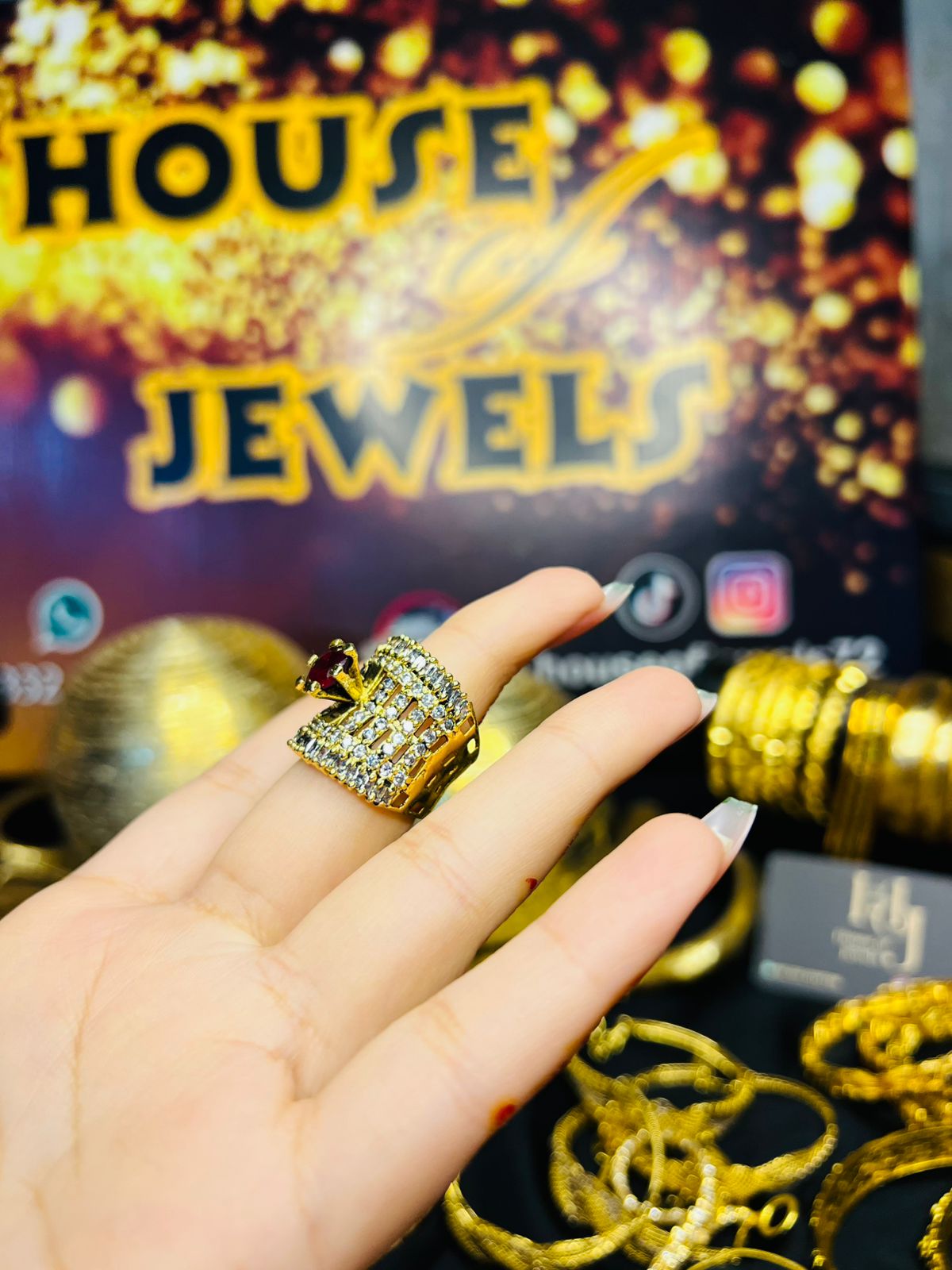 GP Adjustable Stone Ring GP002