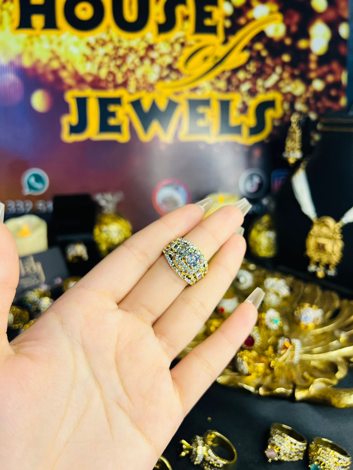 GP Adjustable Stone Ring GP005