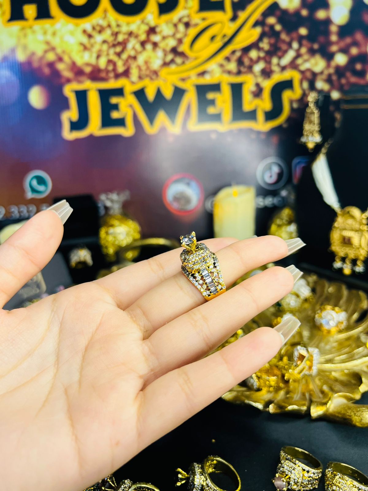 GP Adjustable Stone Ring GP004