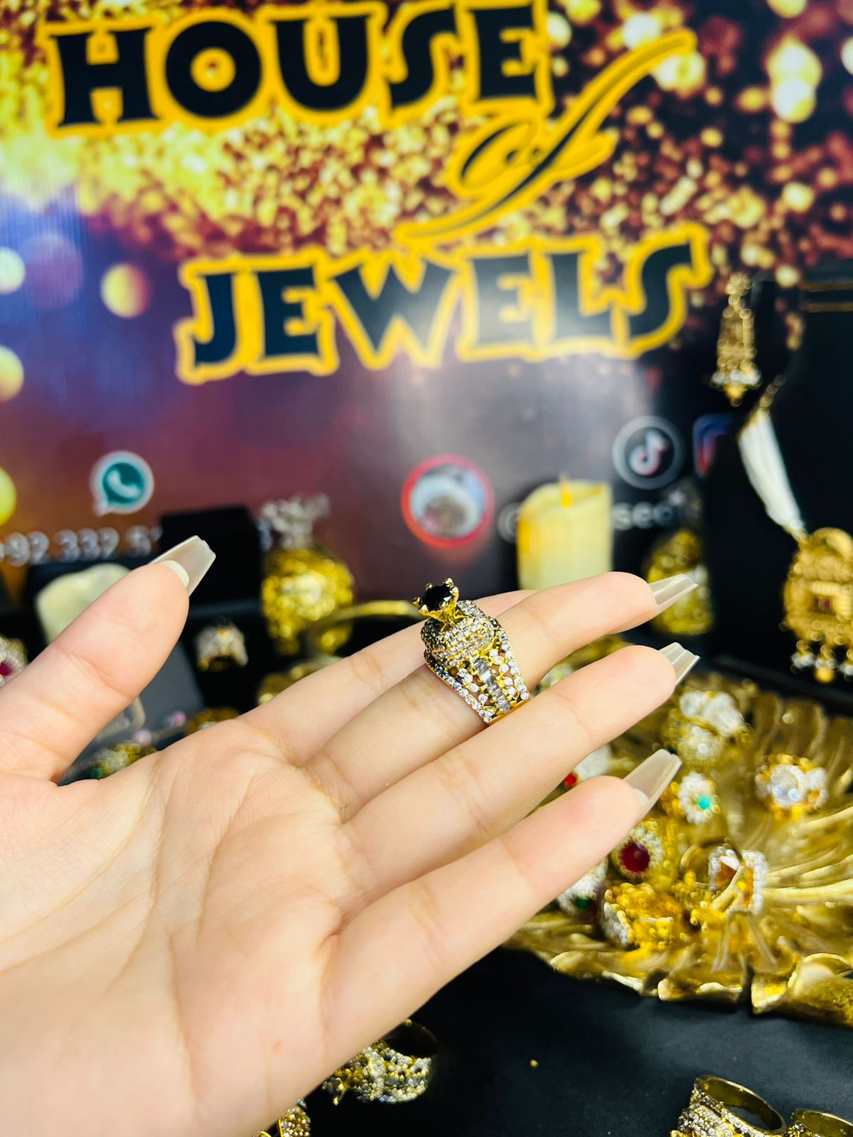 GP Adjustable Stone Ring GP007