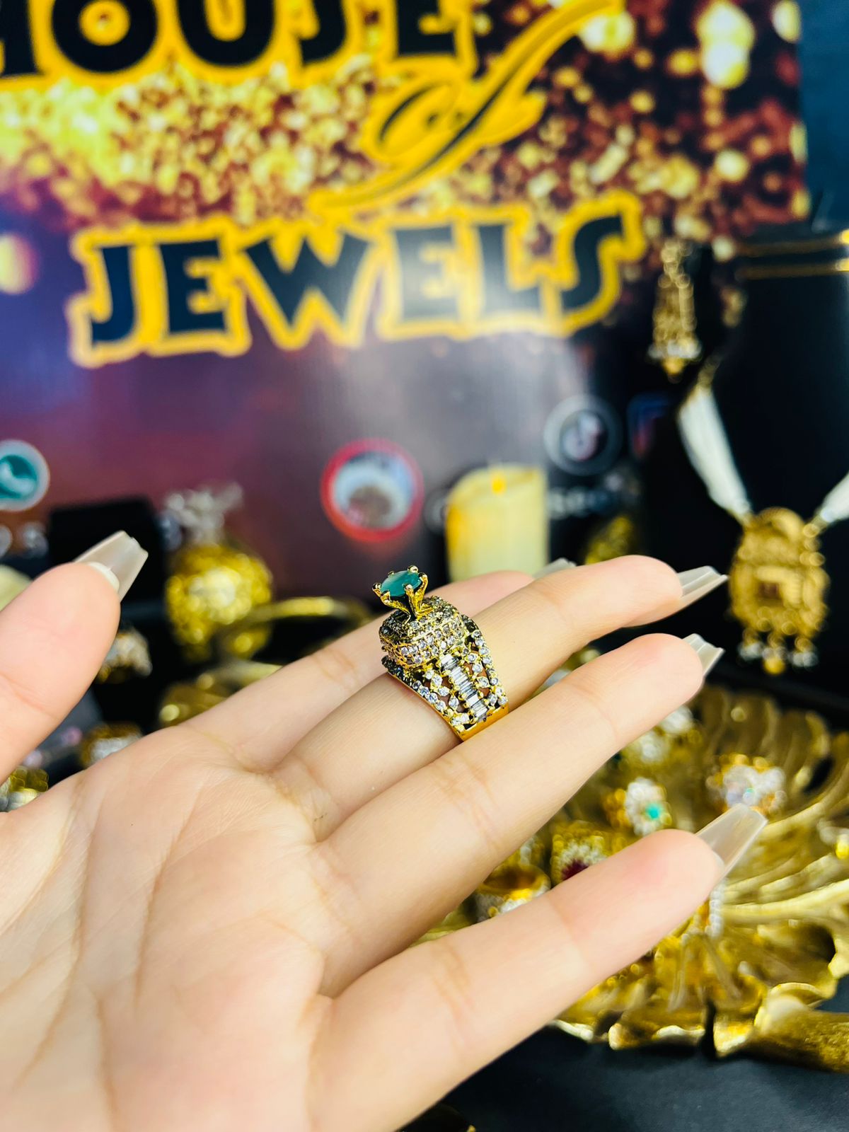 GP Adjustable Stone Ring GP007