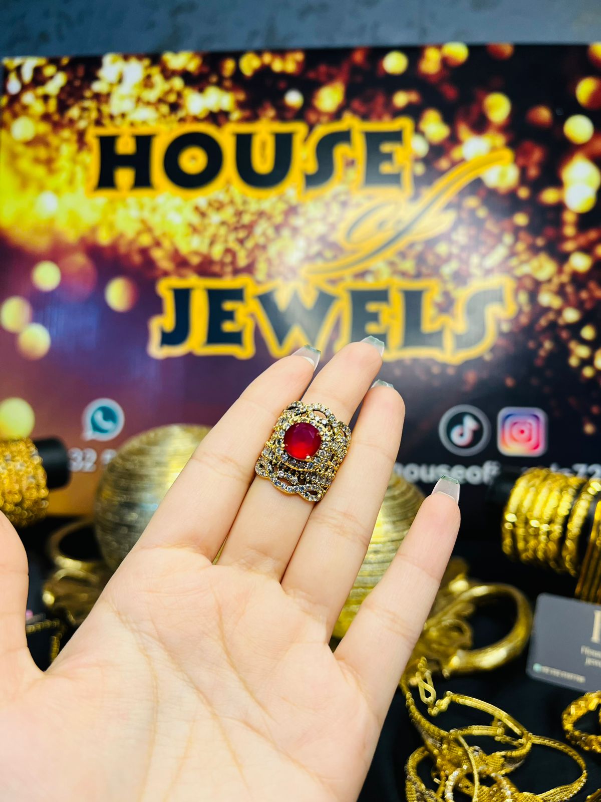 GP Adjustable Stone Ring GP001